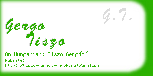 gergo tiszo business card